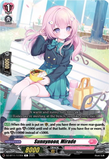 (117) Cardfight Vanguard Symphony of Might & Bloom Single: Sunnynoon, Mirade [D-Format]  Common
