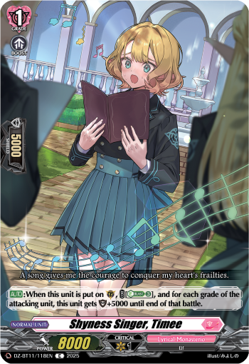 (118) Cardfight Vanguard Symphony of Might & Bloom Single: Shyness Singer, Timee [D-Format]  Common