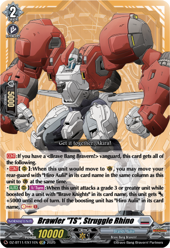 (EX11) Cardfight Vanguard Symphony of Might & Bloom Single: Brawler TS, Struggle Rhino [D-Format]  Special EX