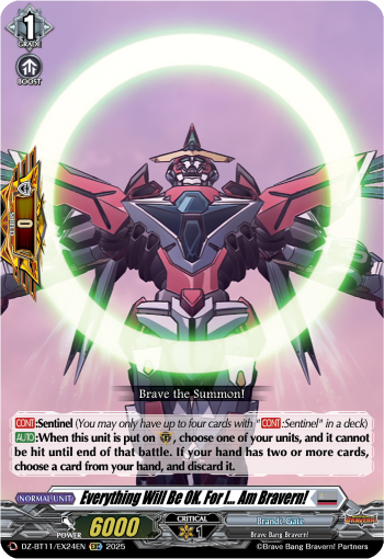 (EX24) Cardfight Vanguard Symphony of Might & Bloom Single: Everything Will Be OK. For I... Am Bravern! [D-Format]  Special EX