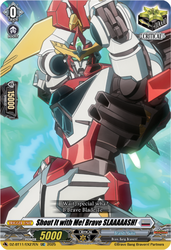 (EX27) Cardfight Vanguard Symphony of Might & Bloom Single: Shout It with Me! Brave SLAAAAASH! [D-Format]  Special EX