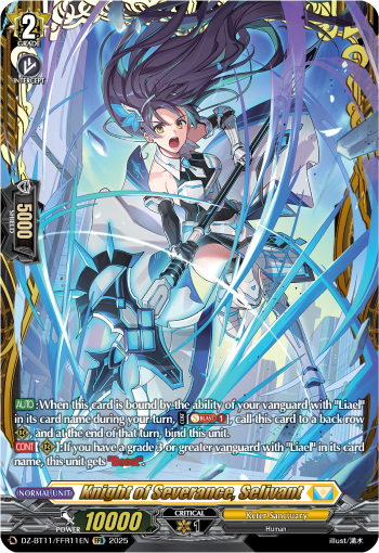 (FFR11) Cardfight Vanguard Symphony of Might & Bloom Single: Knight of Severance, Selivant [D-Format] (V.2 - Double Frame Rare)  Double Frame Rare