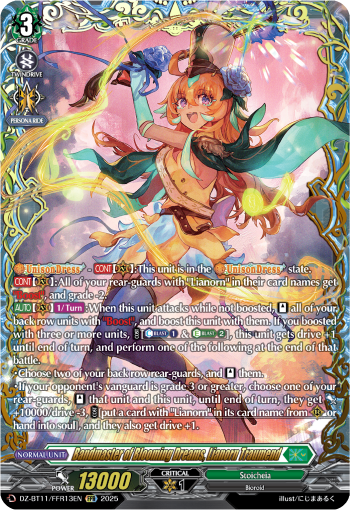 (FFR13) Cardfight Vanguard Symphony of Might & Bloom Single: Bandmaster of Blooming Dreams, Lianorn Traumend [D-Format] (V.2 - Double Frame Rare)  Double Frame Rare