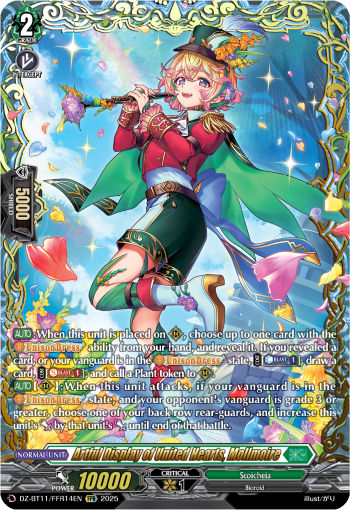 (FFR14) Cardfight Vanguard Symphony of Might & Bloom Single: Artful Display of United Hearts, Mollmoire [D-Format] (V.2 - Double Frame Rare)  Double Frame Rare