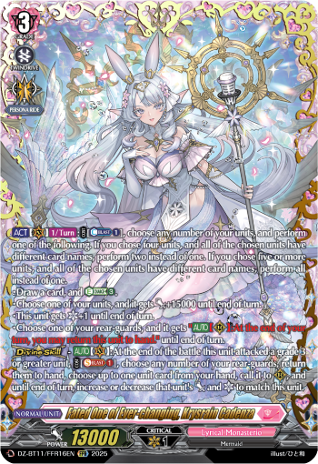 (FFR16) Cardfight Vanguard Symphony of Might & Bloom Single: Fated One of Ever-changing, Krysrain Cadenza [D-Format] (V.2 - Double Frame Rare)  Double Frame Rare