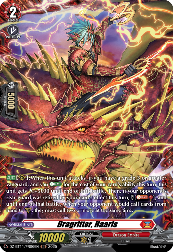 (FR06) Cardfight Vanguard Symphony of Might & Bloom Single: Dragritter, Haaris [D-Format] (V.2 - Frame Rare)  Frame Rare