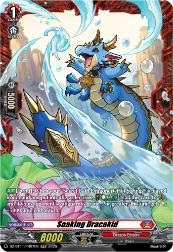 (FR07) Cardfight Vanguard Symphony of Might & Bloom Single: Soaking Dracokid [D-Format] (V.2 - Frame Rare)  Frame Rare
