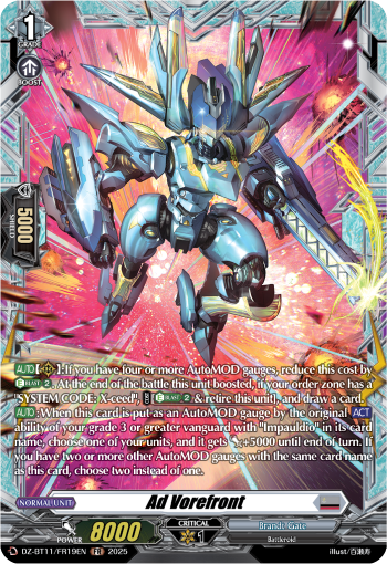 (FR19) Cardfight Vanguard Symphony of Might & Bloom Single: Ad Vorefront [D-Format] (V.2 - Frame Rare)  Frame Rare