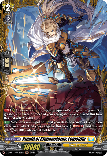 (FR25) Cardfight Vanguard Symphony of Might & Bloom Single: Knight of Glimmerforge, Logistilla [D-Format] (V.2 - Frame Rare)  Frame Rare