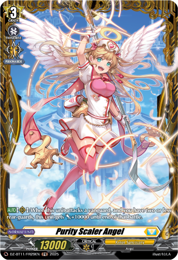 (FR29) Cardfight Vanguard Symphony of Might & Bloom Single: Purity Scaler Angel [D-Format] (V.2 - Frame Rare)  Frame Rare