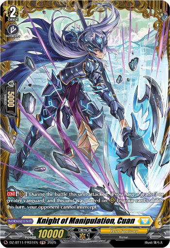 (FR31) Cardfight Vanguard Symphony of Might & Bloom Single: Knight of Manipulation, Cuan [D-Format] (V.2 - Frame Rare)  Frame Rare