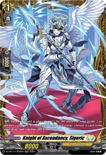 (FR32) Cardfight Vanguard Symphony of Might & Bloom Single: Knight of Ascendancy, Sigeric [D-Format] (V.2 - Frame Rare)  Frame Rare