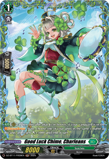 (FR39) Cardfight Vanguard Symphony of Might & Bloom Single: Good Luck Chime, Charleans [D-Format] (V.2 - Frame Rare)  Frame Rare