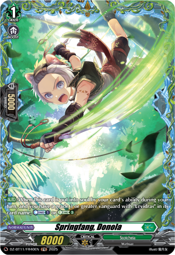 (FR40) Cardfight Vanguard Symphony of Might & Bloom Single: Springfang, Donola [D-Format] (V.2 - Frame Rare)  Frame Rare