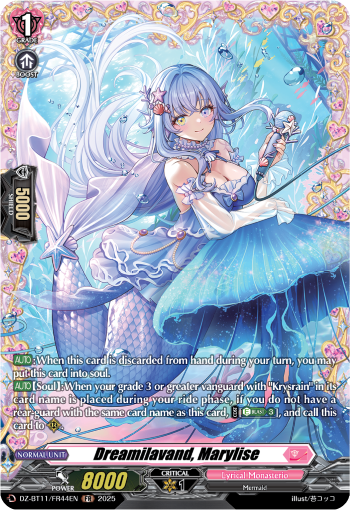 (FR44) Cardfight Vanguard Symphony of Might & Bloom Single: Dreamilavand, Marylise [D-Format] (V.2 - Frame Rare)  Frame Rare
