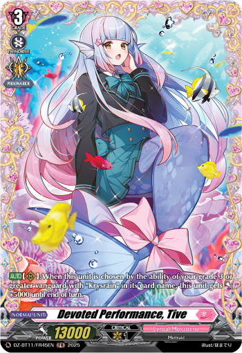 (FR45) Cardfight Vanguard Symphony of Might & Bloom Single: Devoted Performance, Tive [D-Format] (V.2 - Frame Rare)  Frame Rare