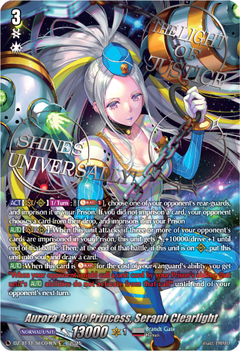 (SEC04) Cardfight Vanguard Symphony of Might & Bloom Single: Aurora Battle Princess, Seraph Clearlight [D-Format] (V.3 - Secret Rare)  Secret Rare