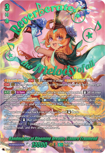(SEC05) Cardfight Vanguard Symphony of Might & Bloom Single: Bandmaster of Blooming Dreams, Lianorn Traumend [D-Format] (V.3 - Secret Rare)  Secret Rare