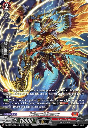 (SR04) Cardfight Vanguard Symphony of Might & Bloom Single: Joltspark Dragon [D-Format] (V.3 - Silver Rare)  Silver Rare