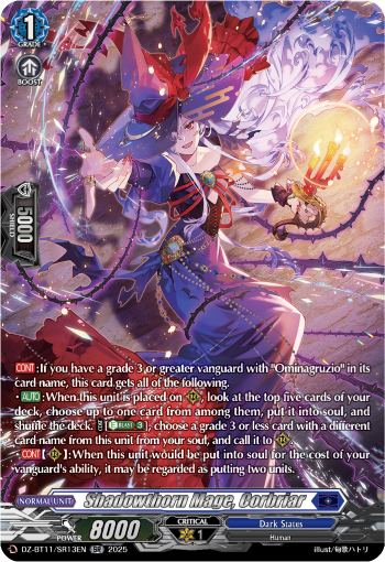(SR13) Cardfight Vanguard Symphony of Might & Bloom Single: Shadowthorn Mage, Corbriar [D-Format] (V.3 - Silver Rare)  Silver Rare