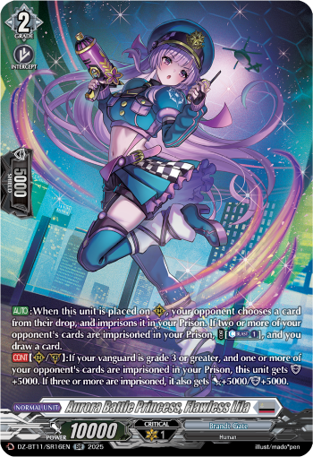(SR16) Cardfight Vanguard Symphony of Might & Bloom Single: Aurora Battle Princess, Flawless Lila [D-Format] (V.3 - Silver Rare)  Silver Rare