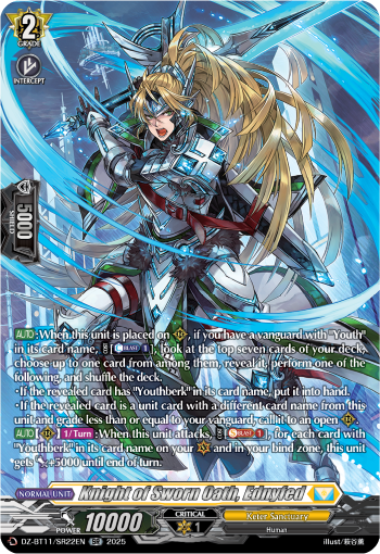 (SR22) Cardfight Vanguard Symphony of Might & Bloom Single: Knight of Sworn Oath, Ednyfed [D-Format] (V.3 - Silver Rare)  Silver Rare