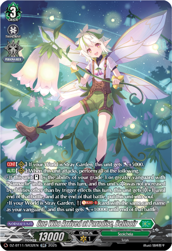 (SR32) Cardfight Vanguard Symphony of Might & Bloom Single: One Who Arrived at Paradise, Bellnoir [D-Format] (V.3 - Silver Rare)  Silver Rare