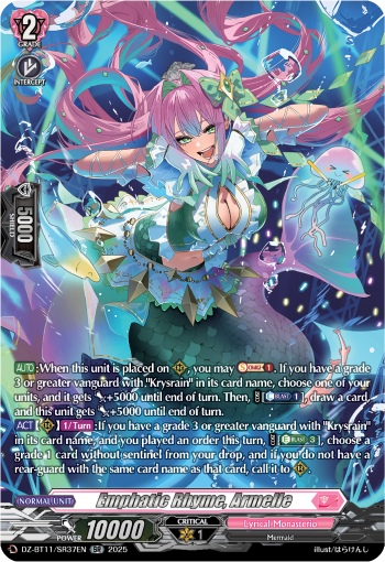 (SR37) Cardfight Vanguard Symphony of Might & Bloom Single: Emphatic Rhyme, Armelle [D-Format] (V.3 - Silver Rare)  Silver Rare