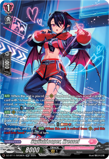 (SR38) Cardfight Vanguard Symphony of Might & Bloom Single: StylishLooper, Kressel [D-Format] (V.3 - Silver Rare)  Silver Rare