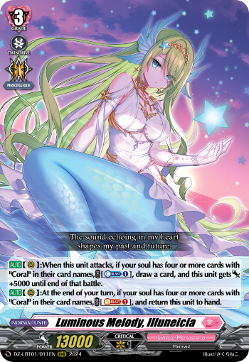 (011) Cardfight Vanguard Lyrical Monasterio: Sparkling Stars! Single: Luminous Melody, Illuneicia [D-Format] (V.1 - Triple Rare)  Triple Rare