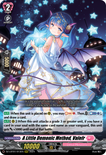 (013) Cardfight Vanguard Lyrical Monasterio: Sparkling Stars! Single: A Little Demonic Method, Valefr [D-Format] (V.1 - Triple Rare)  Triple Rare
