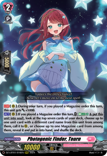 (016) Cardfight Vanguard Lyrical Monasterio: Sparkling Stars! Single: Photogenic Finder, Teurn [D-Format] (V.1 - Triple Rare)  Triple Rare