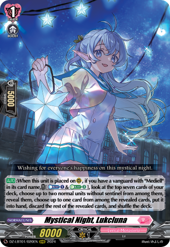 (020) Cardfight Vanguard Lyrical Monasterio: Sparkling Stars! Single: Mystical Night, Lukcluna [D-Format] (V.1 - Triple Rare)  Triple Rare