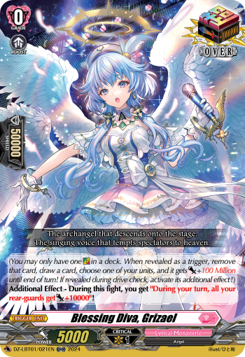 (021) Cardfight Vanguard Lyrical Monasterio: Sparkling Stars! Single: Blessing Diva, Grizael [D Format]  Over RR