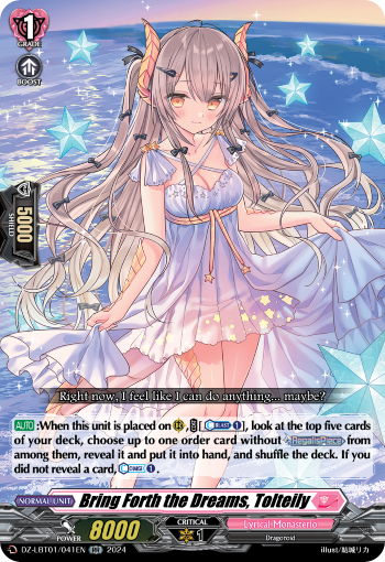 (041) Cardfight Vanguard Lyrical Monasterio: Sparkling Stars! Single: Bring Forth the Dreams, Tolteily [D-Format] (V.1 - Double Rare)  Double Rare