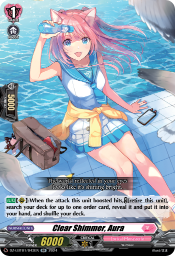 (043) Cardfight Vanguard Lyrical Monasterio: Sparkling Stars! Single: Clear Shimmer, Aura [D Format]  Double Rare