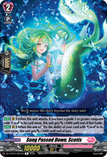 (051) Cardfight Vanguard Lyrical Monasterio: Sparkling Stars! Single: Song Passed Down, Scetis [D-Format] (V.1 - Rare)  Rare