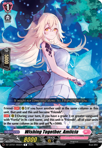 (055) Cardfight Vanguard Lyrical Monasterio: Sparkling Stars! Single: Wishing Together, Amiicia [D-Format] (V.1 - Rare)  Rare