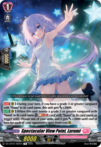 (062) Cardfight Vanguard Lyrical Monasterio: Sparkling Stars! Single: Spectacular View Point, Lurumi [D-Format] (V.1 - Rare)  Rare