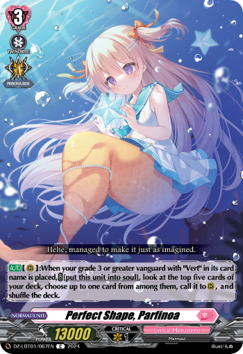 (067) Cardfight Vanguard Lyrical Monasterio: Sparkling Stars! Single: Perfect Shape, Parfinoa [D-Format]  Common