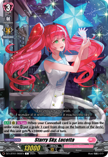 (069) Cardfight Vanguard Lyrical Monasterio: Sparkling Stars! Single: Starry Sky, Lucetta [D-Format]  Common