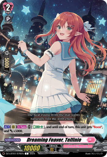 (076) Cardfight Vanguard Lyrical Monasterio: Sparkling Stars! Single: Dreaming Feaver, Telfinie [D-Format]  Common