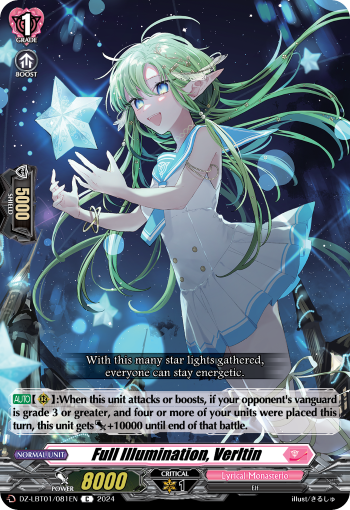 (081) Cardfight Vanguard Lyrical Monasterio: Sparkling Stars! Single: Full Illumination, Verltin [D-Format]  Common