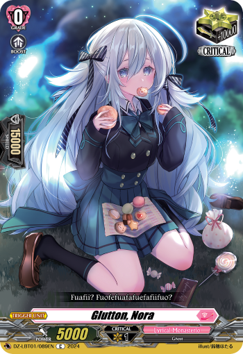 (089) Cardfight Vanguard Lyrical Monasterio: Sparkling Stars! Single: Glutton, Nora [D Format]  Common