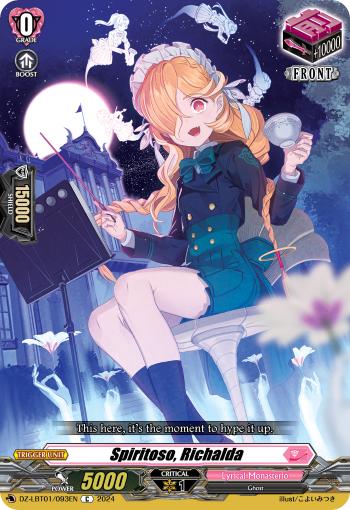 (093) Cardfight Vanguard Lyrical Monasterio: Sparkling Stars! Single: Spiritoso, Richalda [D Format]  Common