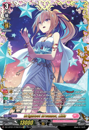 (FFR07) Cardfight Vanguard Lyrical Monasterio: Sparkling Stars! Single: Brightest Dreamer, Lilfa [D-Format] (V.2 - Double Frame Rare)  Double Frame Rare
