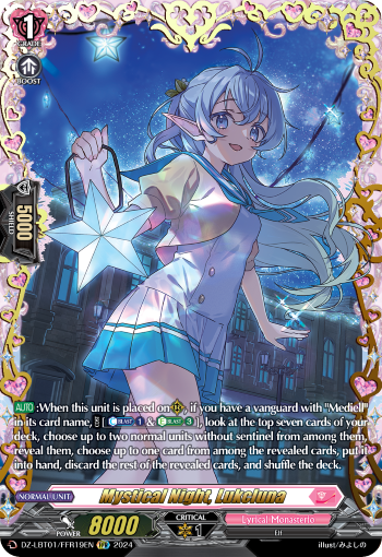 (FFR19) Cardfight Vanguard Lyrical Monasterio: Sparkling Stars! Single: Mystical Night, Lukcluna [D-Format] (V.2 - Double Frame Rare)  Double Frame Rare