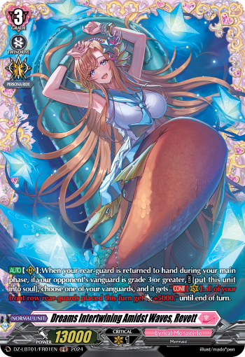 (FR01) Cardfight Vanguard Lyrical Monasterio: Sparkling Stars! Single: Dreams Intertwining Amidst Waves, Revett [D-Format] (V.2 - Frame Rare)  Frame Rare