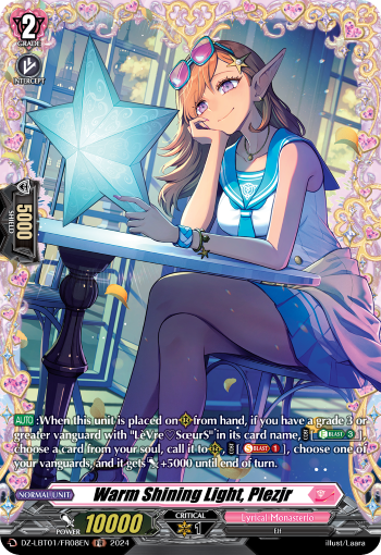 (FR08) Cardfight Vanguard Lyrical Monasterio: Sparkling Stars! Single: Warm Shining Light, Plezjr [D-Format] (V.2 - Frame Rare)  Frame Rare