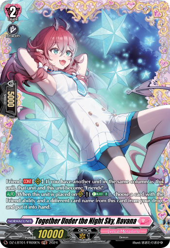(FR09) Cardfight Vanguard Lyrical Monasterio: Sparkling Stars! Single: Together Under the Night Sky, Ravana [D-Format] (V.2 - Frame Rare)  Frame Rare